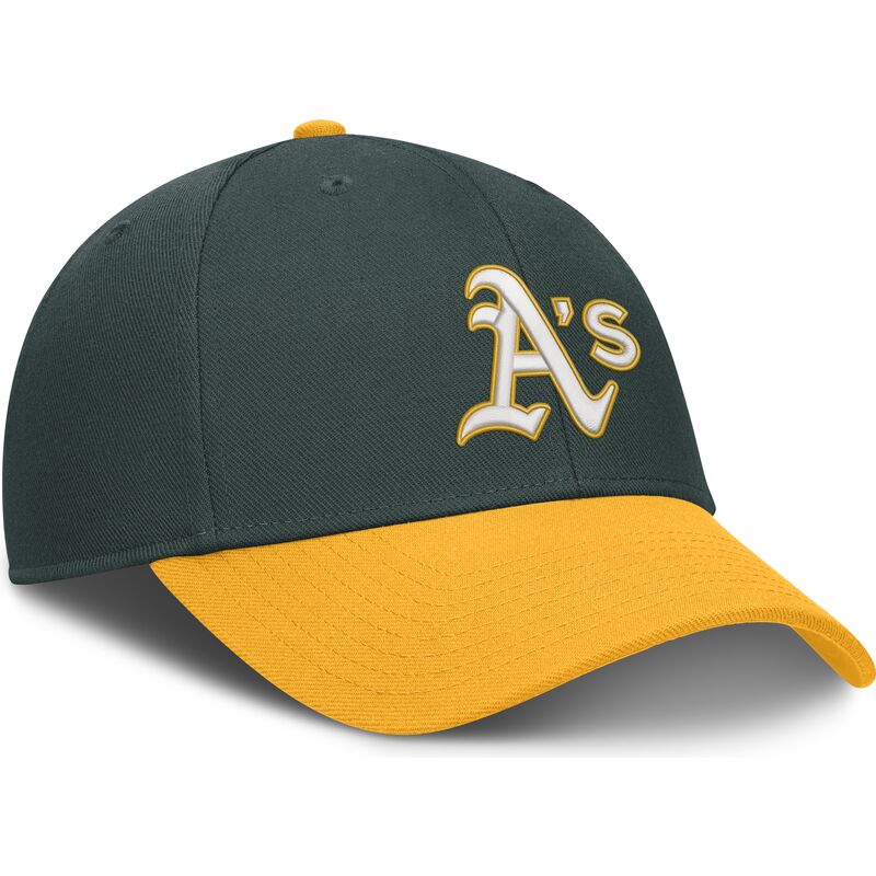 gorra-curva-verde-ajustable-dri-fit-club-structured-de-oakland-athletics-mlb-de-nike