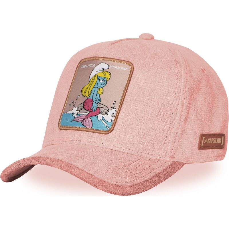 gorra-curva-rosa-snapback-pitufina-smu-sur3b-los-pitufos-de-capslab gorra-curva-rosa-snapback-pitufina-smu-sur3b-los-pitufos-de-capslab