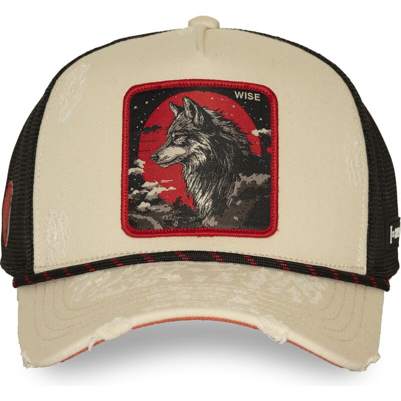 gorra-trucker-beige-y-negra-lobo-wise-bea3-wisb-beasts-de-capslab