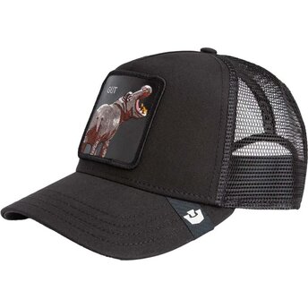 Gorra trucker negra hipopótamo Gut Hippo Sport The Farm de Goorin Bros.