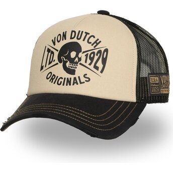 Gorra trucker beige y negra CREW28 de Von Dutch
