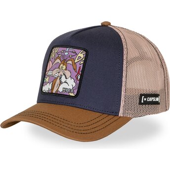 Gorra trucker azul marino y marrón Coyote LOO13 WILB Looney Tunes de Capslab