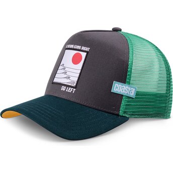 Gorra trucker verde Go Left HFT de Coastal