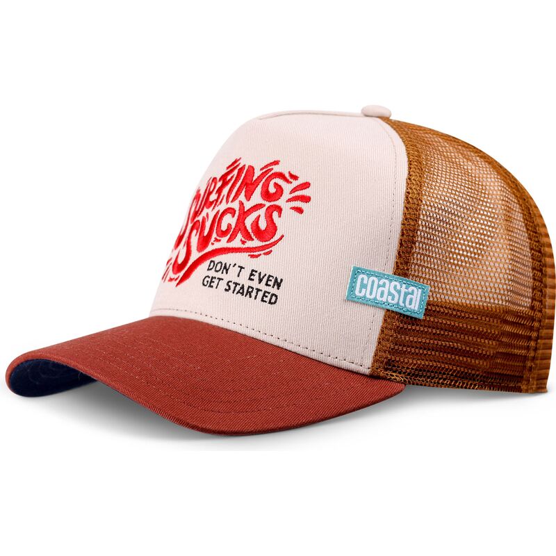 gorra-trucker-marron-surfing-sucks-de-coastal gorra-trucker-marron-surfing-sucks-de-coastal