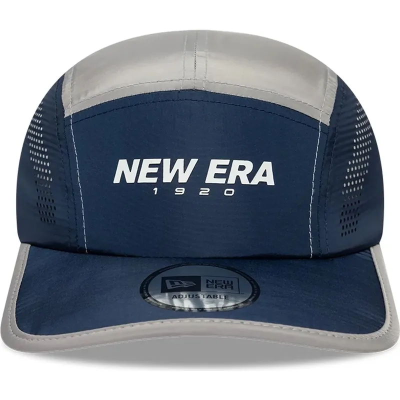 gorra-5-panel-curva-azul-marino-ajustable-runner-colour-block-de-new-era gorra-5-panel-curva-azul-marino-ajustable-runner-colour-block-de-new-era