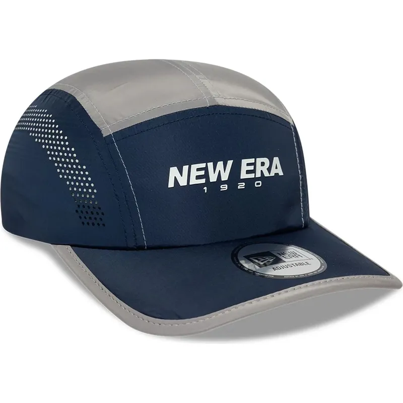 gorra-5-panel-curva-azul-marino-ajustable-runner-colour-block-de-new-era gorra-5-panel-curva-azul-marino-ajustable-runner-colour-block-de-new-era