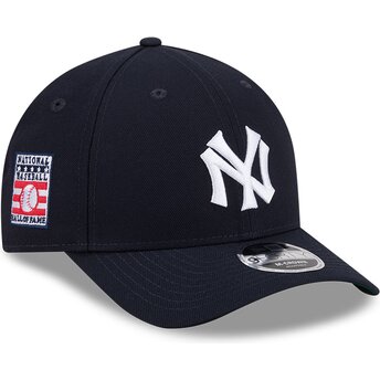 Gorra curva azul marino snapback 9FORTY M-Crown Hall Of Fame de New York Yankees MLB de New Era
