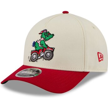 Gorra curva beige y roja snapback 9FORTY M-Crown All Star Game Fan Pack de Philadelphia Phillies MLB de New Era
