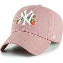 gorra-curva-rosa-ajustable-para-nino-clean-up-icon-alt-strawberry-de-new-york-yankees-mlb-de-47-brand