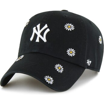 Gorra curva negra ajustable para niño Clean Up Scatter de New York Yankees MLB de 47 Brand
