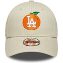 gorra-curva-beige-ajustable-para-nino-9forty-fruit-icon-orange-de-los-angeles-dodgers-mlb-de-new-era