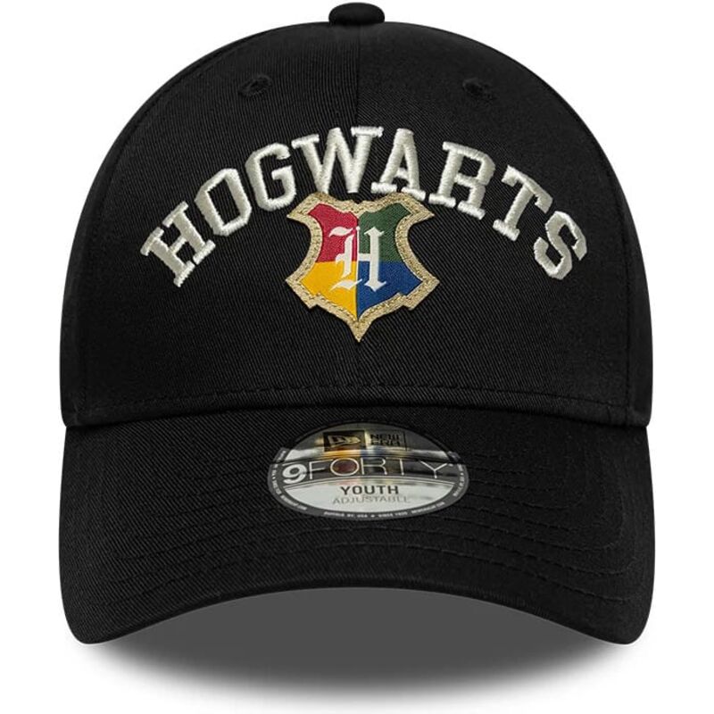 gorra-curva-negra-snapback-para-nino-9forty-wordmark-de-hogwarts-harry-potter-de-new-era