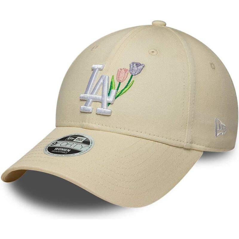 gorra-curva-beige-ajustable-para-mujer-9forty-flower-icon-de-los-angeles-dodgers-mlb-de-new-era