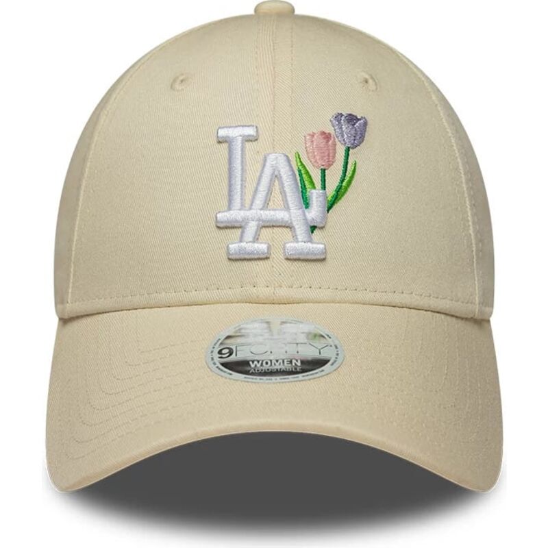 gorra-curva-beige-ajustable-para-mujer-9forty-flower-icon-de-los-angeles-dodgers-mlb-de-new-era