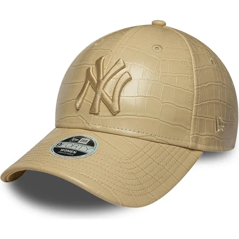 gorra-curva-beige-ajustable-para-mujer-con-logo-beige-9forty-pu-pattern-de-new-york-yankees-mlb-de-new-era gorra-curva-beige-ajustable-para-mujer-con-logo-beige-9forty-pu-pattern-de-new-york-yankees-mlb-de-new-era
