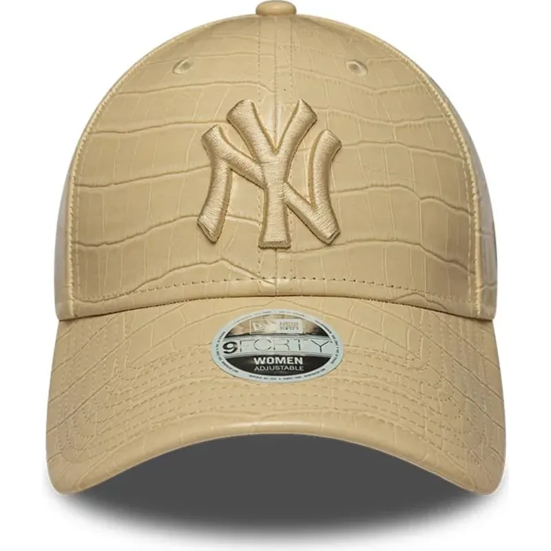 gorra-curva-beige-ajustable-para-mujer-con-logo-beige-9forty-pu-pattern-de-new-york-yankees-mlb-de-new-era gorra-curva-beige-ajustable-para-mujer-con-logo-beige-9forty-pu-pattern-de-new-york-yankees-mlb-de-new-era