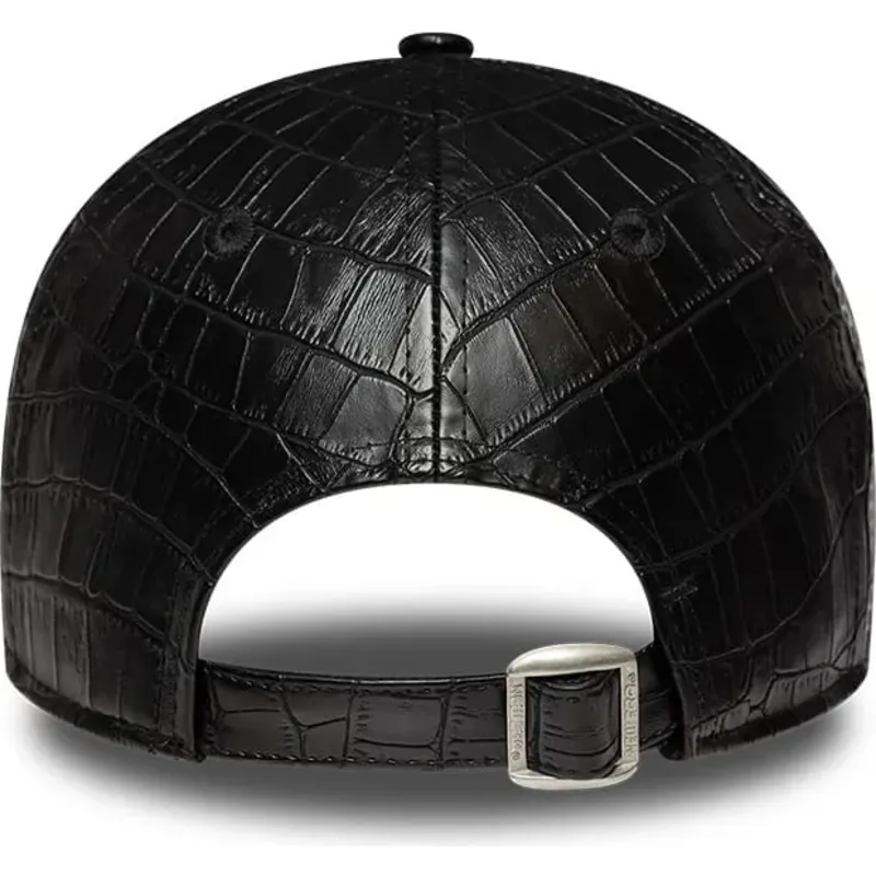 gorra-curva-negra-ajustable-para-mujer-con-logo-negro-9forty-pu-pattern-de-new-york-yankees-mlb-de-new-era gorra-curva-negra-ajustable-para-mujer-con-logo-negro-9forty-pu-pattern-de-new-york-yankees-mlb-de-new-era