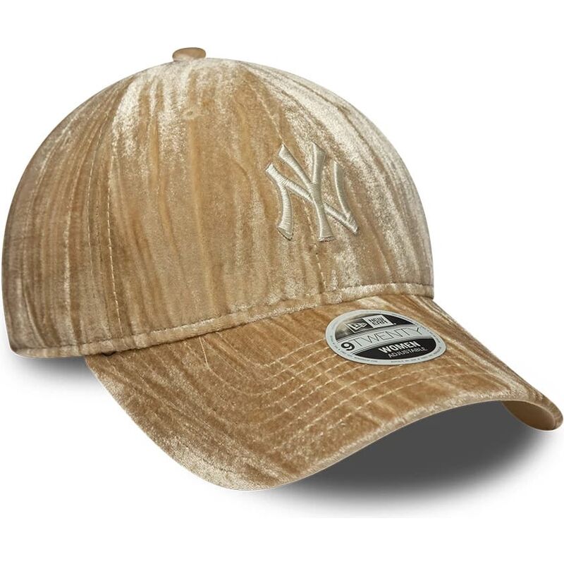 gorra-curva-beige-ajustable-para-mujer-con-logo-beige-9twenty-velour-de-new-york-yankees-mlb-de-new-era gorra-curva-beige-ajustable-para-mujer-con-logo-beige-9twenty-velour-de-new-york-yankees-mlb-de-new-era