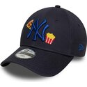 gorra-curva-azul-marino-ajustable-para-nino-con-logo-azul-marino-9forty-food-icon-de-new-york-yankees-mlb-de-new-era