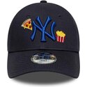 gorra-curva-azul-marino-ajustable-para-nino-con-logo-azul-marino-9forty-food-icon-de-new-york-yankees-mlb-de-new-era