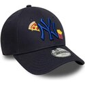 gorra-curva-azul-marino-ajustable-para-nino-con-logo-azul-marino-9forty-food-icon-de-new-york-yankees-mlb-de-new-era