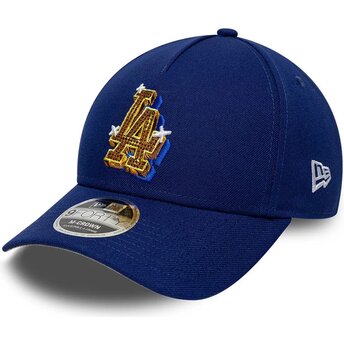 Gorra curva azul snapback 9FORTY M-Crown A Frame Emblem de Los Angeles Dodgers MLB de New Era