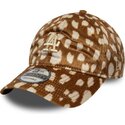 gorra-curva-marron-ajustable-9twenty-animal-print-de-los-angeles-dodgers-mlb-de-new-era