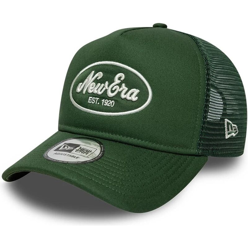 gorra-trucker-verde-a-frame-oval-patch-foam-de-new-era