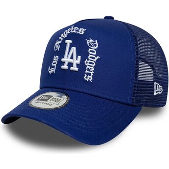 Gorra trucker azul A Frame Wordmark de Los Angeles Dodgers MLB de New Era