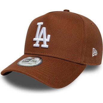 Gorra curva marrón snapback E Frame League Essential de Los Angeles Dodgers MLB de New Era