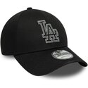 gorra-curva-negra-ajustable-9forty-metallic-outline-de-los-angeles-dodgers-mlb-de-new-era