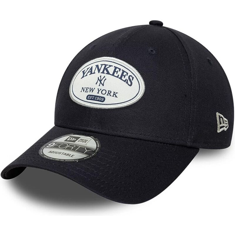 gorra-curva-azul-marino-ajustable-9forty-patch-de-new-york-yankees-mlb-de-new-era gorra-curva-azul-marino-ajustable-9forty-patch-de-new-york-yankees-mlb-de-new-era