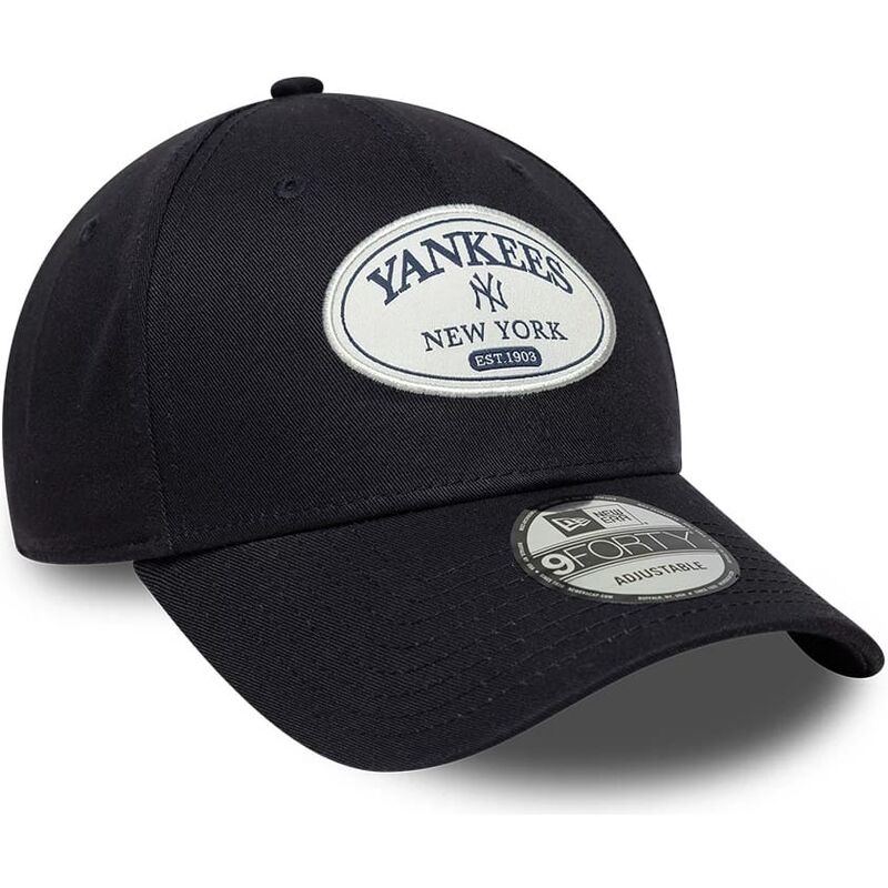 gorra-curva-azul-marino-ajustable-9forty-patch-de-new-york-yankees-mlb-de-new-era gorra-curva-azul-marino-ajustable-9forty-patch-de-new-york-yankees-mlb-de-new-era