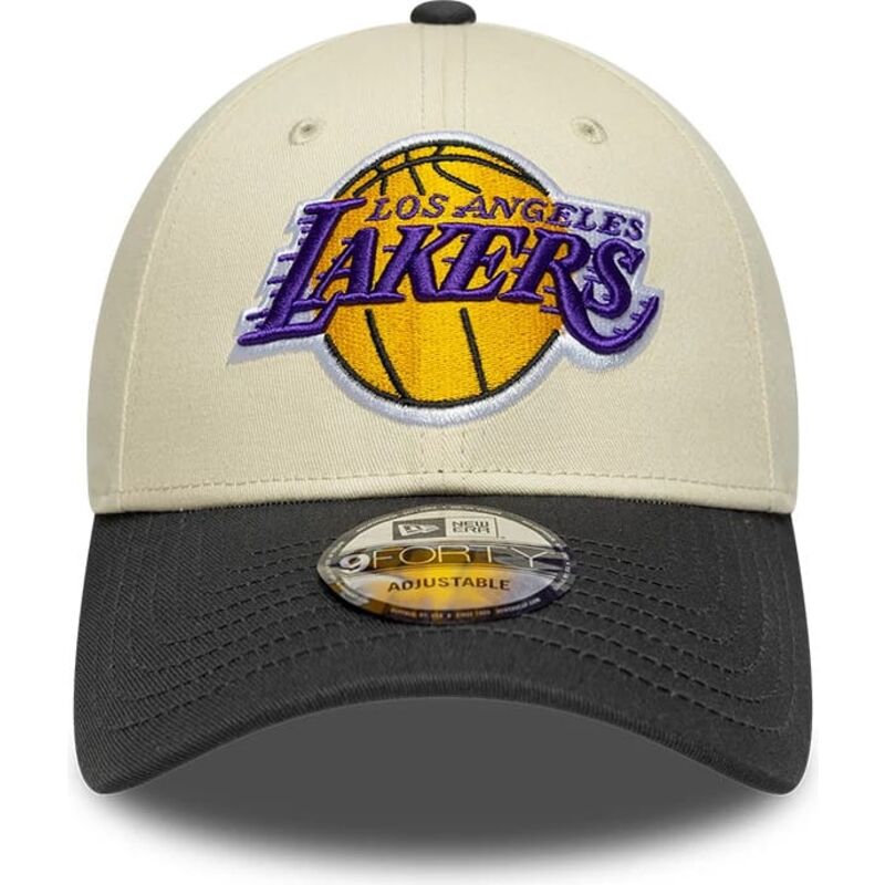 gorra-curva-beige-y-negra-ajustable-9forty-colour-block-de-los-angeles-lakers-nba-de-new-era gorra-curva-beige-y-negra-ajustable-9forty-colour-block-de-los-angeles-lakers-nba-de-new-era