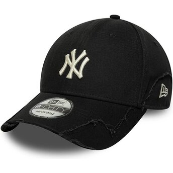 Gorra curva negra ajustable 9FORTY Stitched de New York...