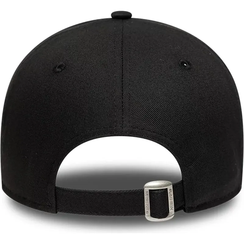 gorra-curva-negra-ajustable-con-logo-marron-9forty-faux-pony-infill-de-new-york-yankees-mlb-de-new-era gorra-curva-negra-ajustable-con-logo-marron-9forty-faux-pony-infill-de-new-york-yankees-mlb-de-new-era