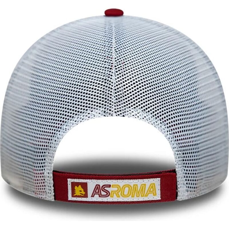 gorra-trucker-roja-y-blanca-ajustable-9forty-league-de-associazione-sportiva-roma-serie-a-de-new-era