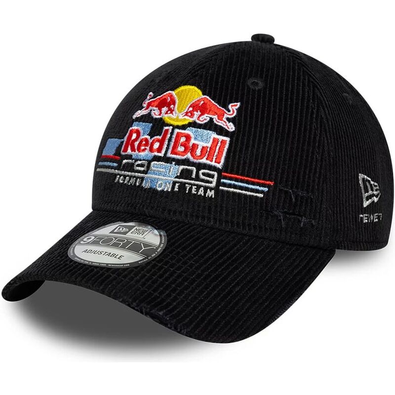 gorra-curva-negra-ajustable-9forty-distressed-cord-de-red-bull-racing-formula-1-de-new-era