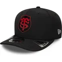 gorra-curva-negra-snapback-con-logo-rojo-9seventy-stretch-snap-gradient-de-stade-toulousain-top-14-de-new-era