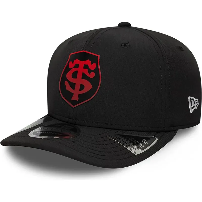 gorra-curva-negra-snapback-con-logo-rojo-9seventy-stretch-snap-gradient-de-stade-toulousain-top-14-de-new-era