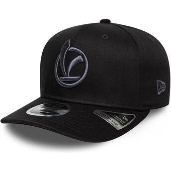 Gorra curva negra snapback con logo negro 9SEVENTY Stretch Snap Seasonal Vespa Piaggio de New Era