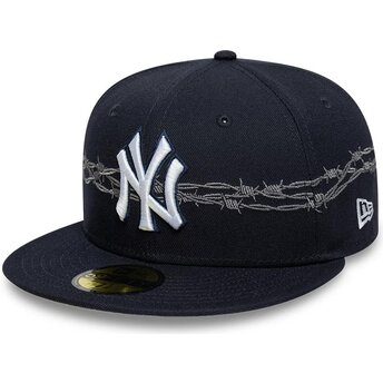 Gorra plana azul marino ajustada 59FIFTY Icon de New York...