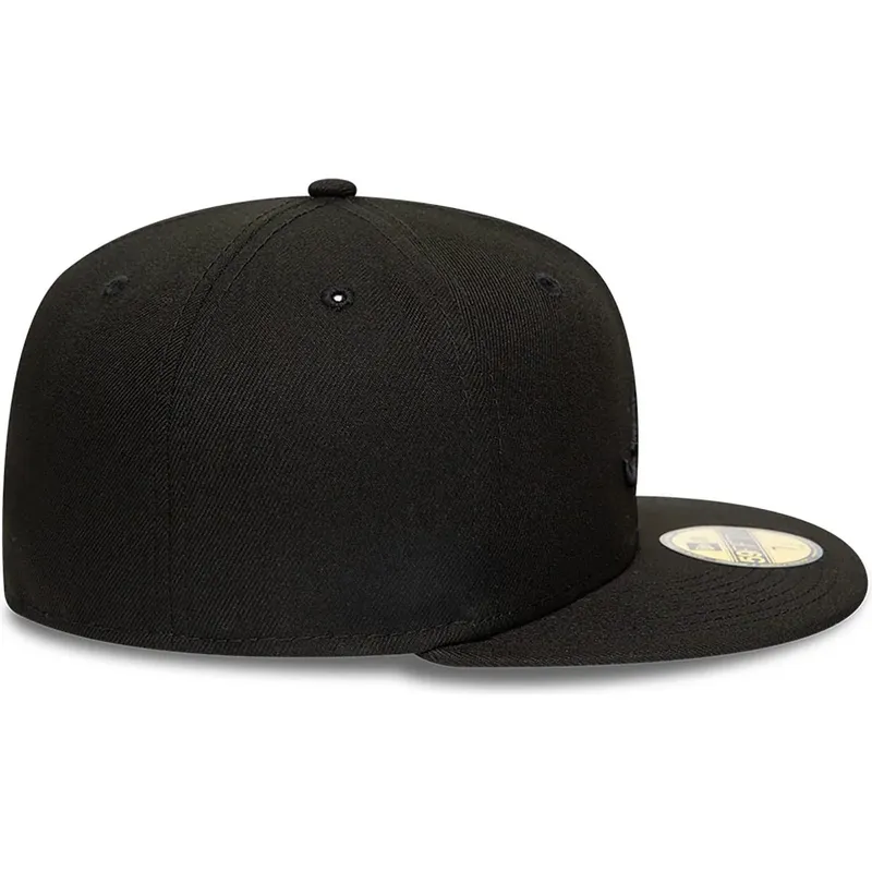 gorra-plana-negra-ajustada-con-logo-negro-59fifty-de-atlanta-braves-mlb-de-new-era gorra-plana-negra-ajustada-con-logo-negro-59fifty-de-atlanta-braves-mlb-de-new-era