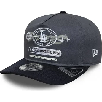 Gorra curva gris y azul marino snapback 19TWENTY Graphic de Los Angeles Dodgers MLB de New Era