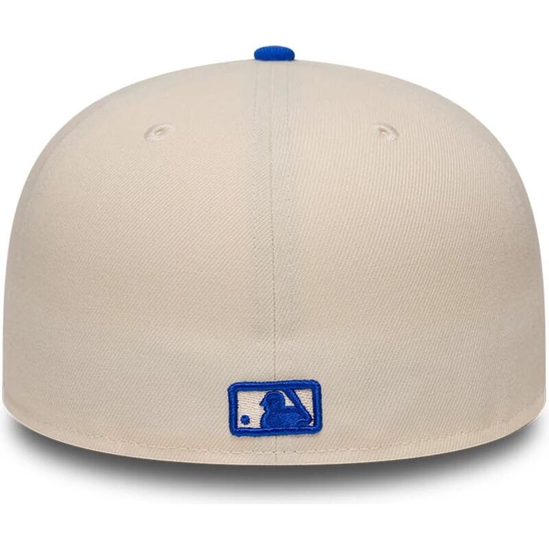 gorra-plana-beige-y-azul-ajustada-con-logo-azul-59fifty-league-essential-de-new-york-yankees-mlb-de-new-era