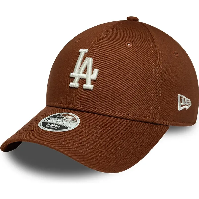 gorra-curva-marron-ajustable-para-mujer-9forty-league-essential-midi-de-los-angeles-dodgers-mlb-de-new-era