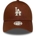 gorra-curva-marron-ajustable-para-mujer-9forty-league-essential-midi-de-los-angeles-dodgers-mlb-de-new-era