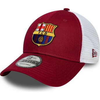 Gorra trucker roja y blanca ajustable 9FORTY League de FC Barcelona LALIGA de New Era