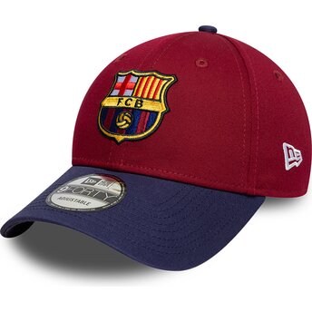 Gorra curva roja y azul marino ajustable 9FORTY Contrast de FC Barcelona LALIGA de New Era