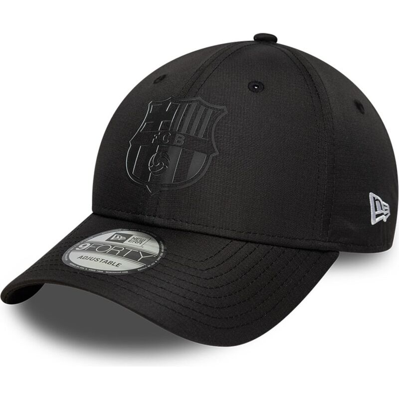 gorra-curva-negra-ajustable-con-logo-negro-9forty-ripstop-de-fc-barcelona-laliga-de-new-era